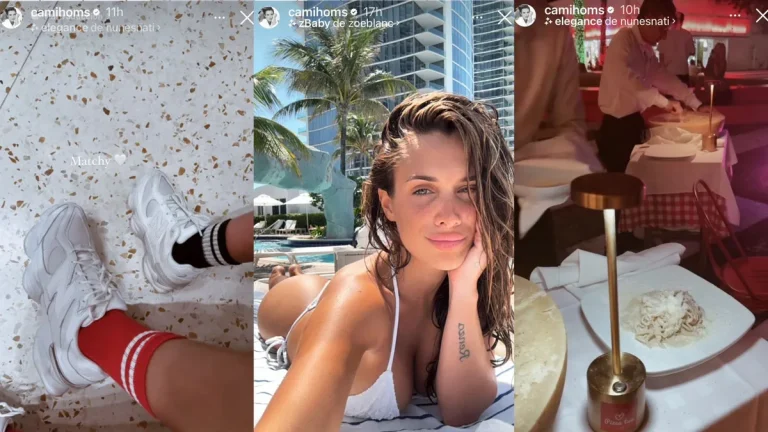 Ajena a los escándalos y en microbikini, Camila Homs disfrutó de las playas en Miami Beach