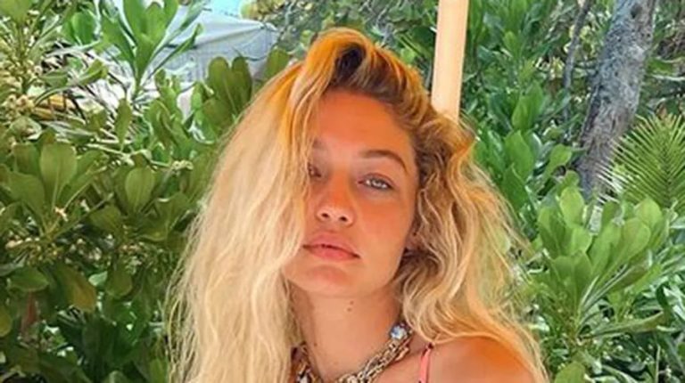Gigi Hadid, ángel de Victoria Secret, posó con microbikinis de lujo en las playas de Turcas y Caicos